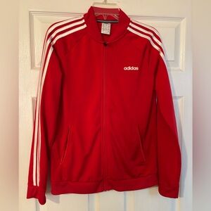 Adidas Vibrant Red Zip-Up Jacket